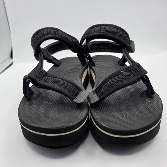 Teva Flatform Universal Mesh Print Womens Size 6 Black Platform Sandals - Picture 2 of 13